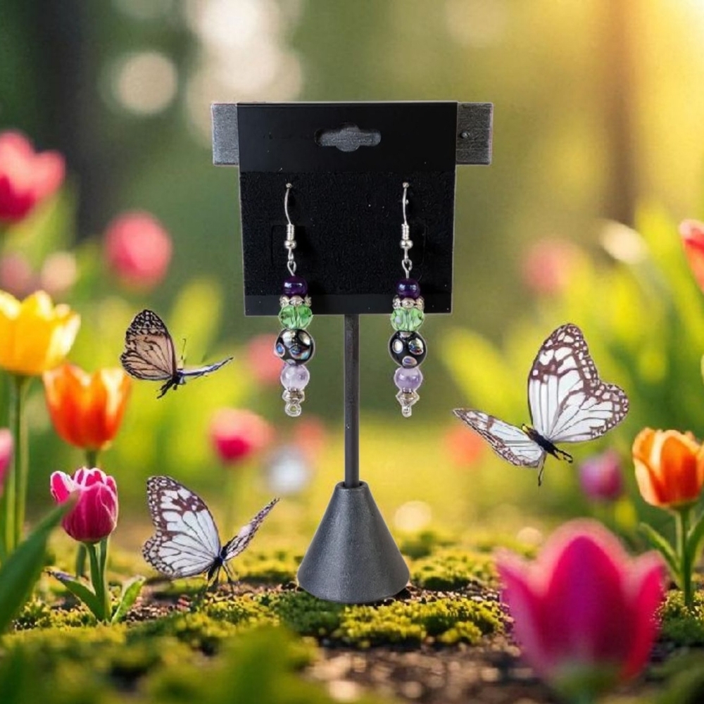 Elegant Multicolor Beaded Earrings
